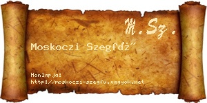 Moskoczi Szegfű névjegykártya